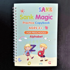 Caderno de Caligrafia Mágicos Reutilizável - Kit com 4 Cadernos