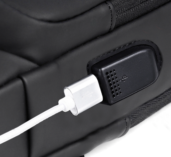 Bolsa de Ombro Antifurto com Carregamento USB - Anti Furto