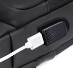 Bolsa de Ombro Antifurto com Carregamento USB - Anti Furto