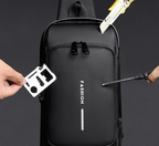 Bolsa de Ombro Antifurto com Carregamento USB - Anti Furto
