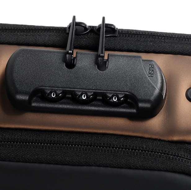 Bolsa de Ombro Antifurto com Carregamento USB - Anti Furto