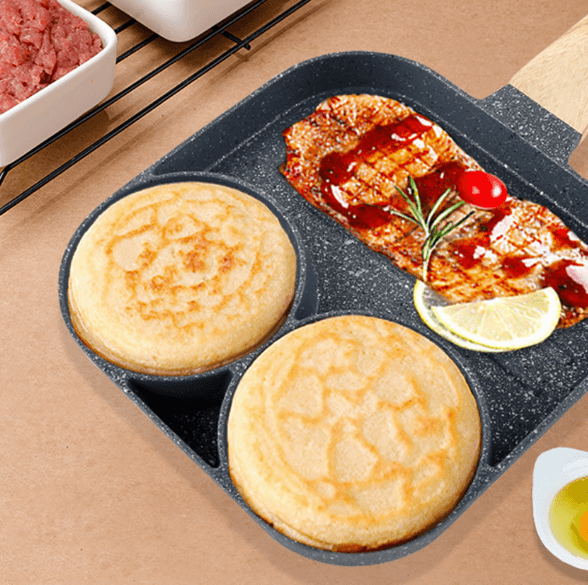Frigideira Antiaderente Gold Chef 3 em 1 - Não Gruda Nada