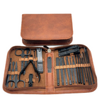 Kit Manicure Profissional MenCare 26 em 1 - Materia em Aço Cirúgico