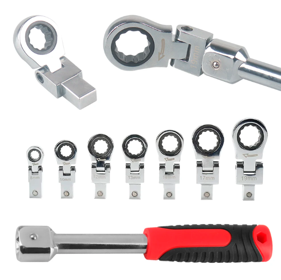 Kit 20 peças Chave Catraca Flex Grip
