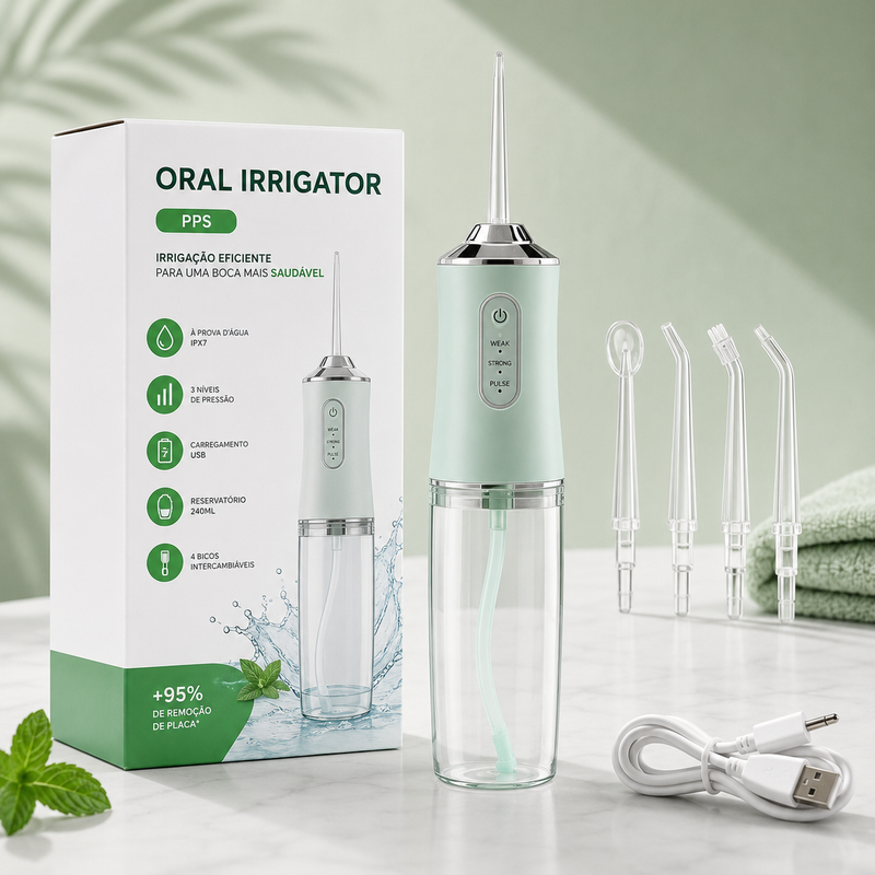 Irrigador Oral para Limpeza Bucal - CleanJet