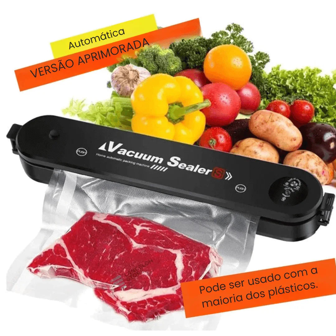 Seladora a Vácuo Automática Portátil - Conserva Alimentos Mais Tempo