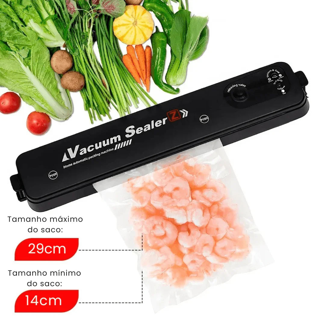 Seladora a Vácuo Automática Portátil - Conserva Alimentos Mais Tempo