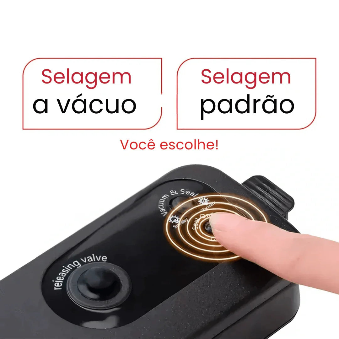 Seladora a Vácuo Automática Portátil - Conserva Alimentos Mais Tempo