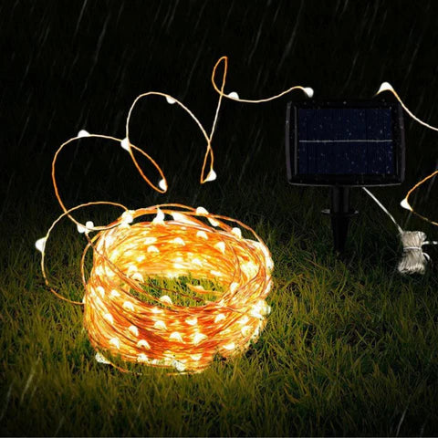 Mangueira de Led com Painel Solar 8 Modos - 5M e 10M