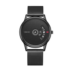 Relógio Dual Time com Pulseira de Malha em Liga