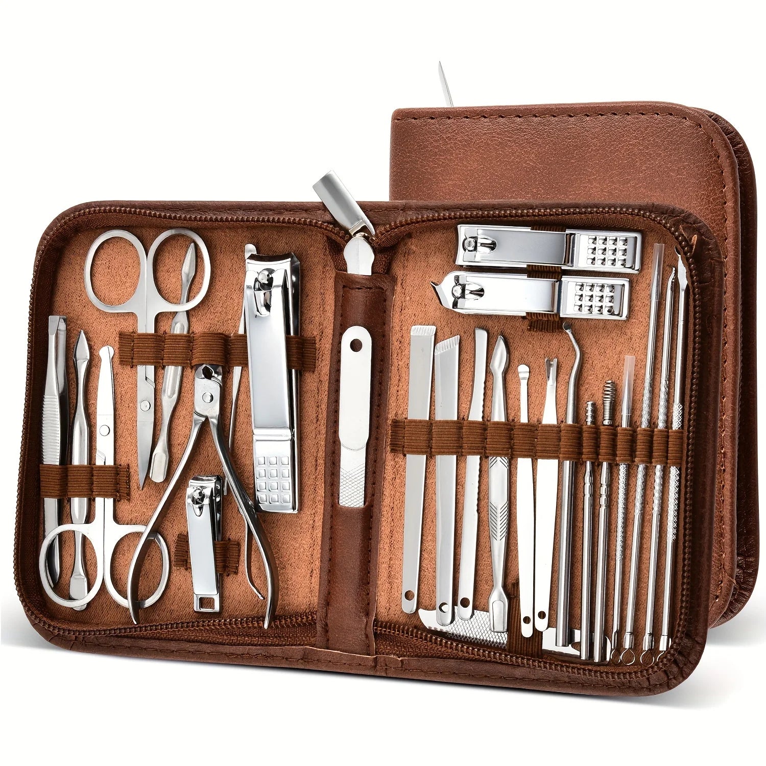 Kit Manicure Profissional MenCare 26 em 1 - Materia em Aço Cirúgico