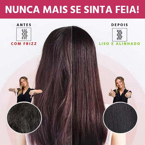 Escova Alisadora e Modeladora Elétrica 5 em 1 Bivolt Profissional