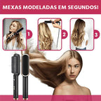 Escova Alisadora e Modeladora Elétrica 5 em 1 Bivolt Profissional