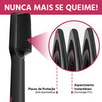 Escova Alisadora e Modeladora Elétrica 5 em 1 Bivolt Profissional