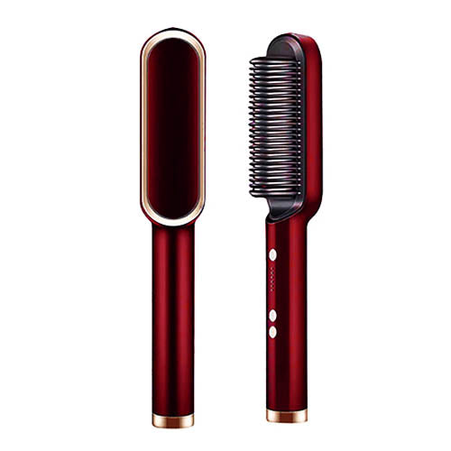Escova Alisadora e Modeladora Elétrica 5 em 1 Bivolt Profissional